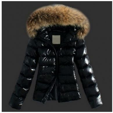 Lovely Euramerican Hooded Collar Black Faux Fur Coat