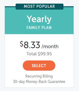 Yearly Family Plan For Only $99.95