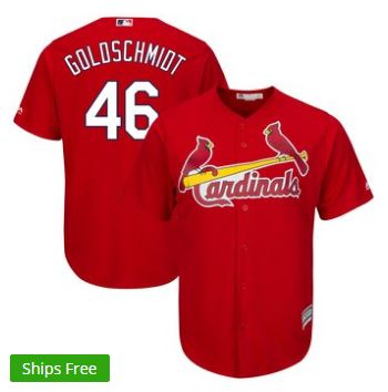 Men's St. Louis Cardinals Paul Goldschmidt Majestic Scarlet Alternate Official Cool Base Player Jersey