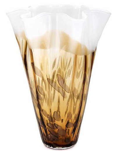 Ombre Brown Glass Vase