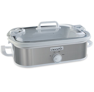 Crock-Pot 3.5-Quart Casserole Crock Slow Cooker, Manual, Stainless Steel