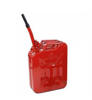 5-Gallon Galvanized Steel Jerry Can with Pour Spout