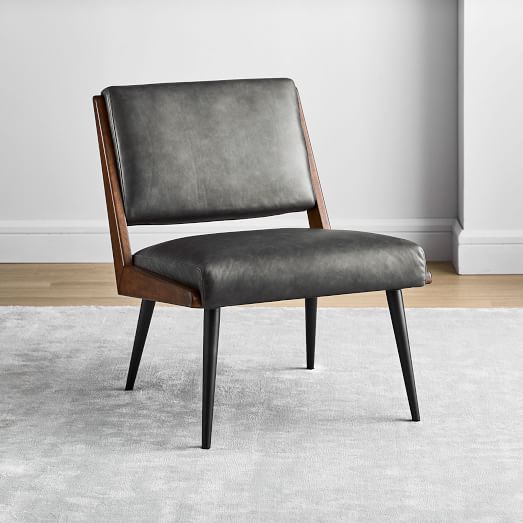 Verona Leather Slipper Chair