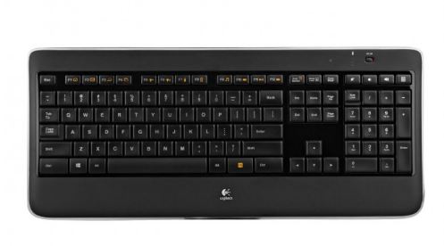 Logitech K800 Wireless Illuminated Keyboard with Hand-Proximity Backlight (Black)