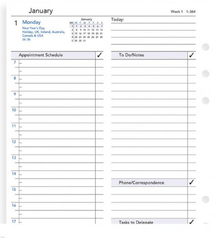 One Day On A Page Business Diary A5 2019