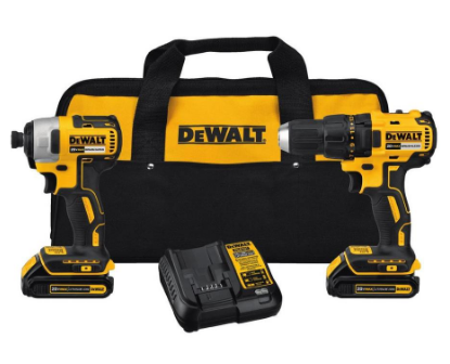 DEWALT 2-Tool 20-Volt Max Brushless Power Tool Combo Kit with Soft Case