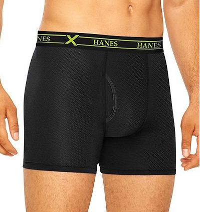 Hanes Ultimate Men's FreshIQ X-Temp Air Boxer Briefs Assorted Black/Grey 3-Pack