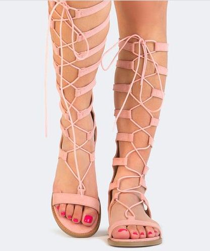 Chinese Laundry Lace Up Gladiator Sandals