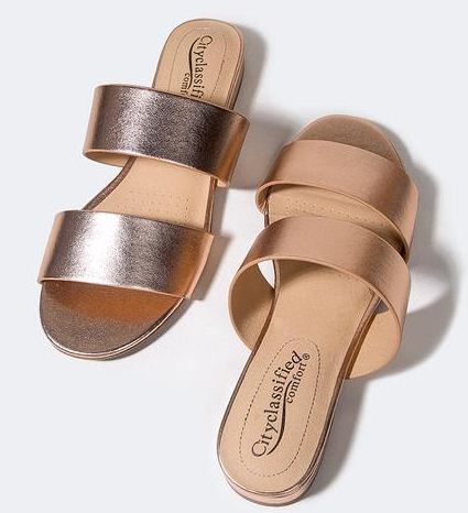 City Classified Double Strap Sandals