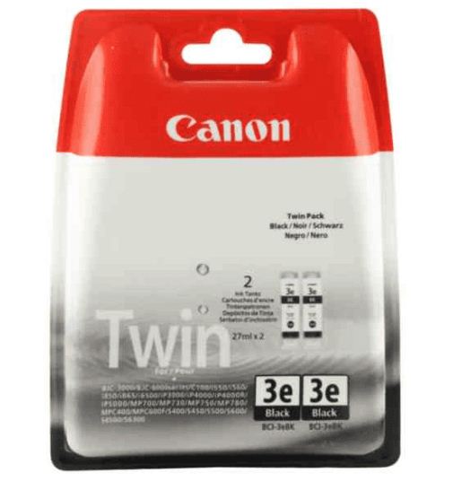Canon BCI-3eBK (4479A287) Original Black Ink Cartridge Twinpack