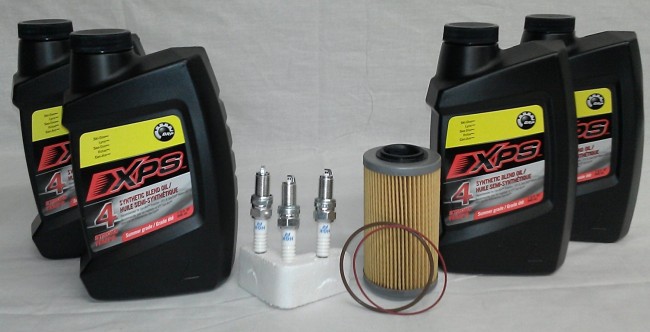 Sea-Doo 4Tec Oil Change Kit 3 NGK Spark Plugs, 1 Gallon XPS Oil and OEM Oil Filter For ROTAX Engines