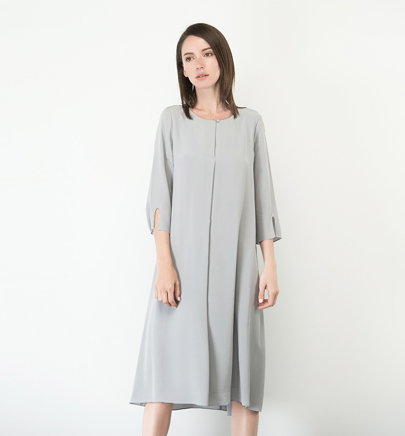 Heavy Weight 100% Silk Warm Long Dress