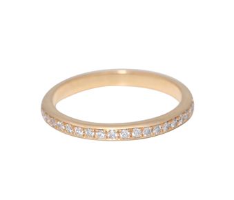 18k Rose Gold Round Diamond Multi-Stone Stone Prong Set Eternity Wedding Band & Ring(0.4 ct, G, VS1)