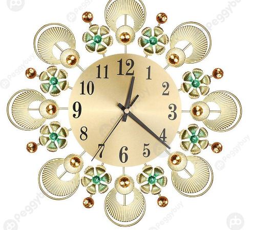 Creative Decorative Clock Metal Iron Art Wall Clock
