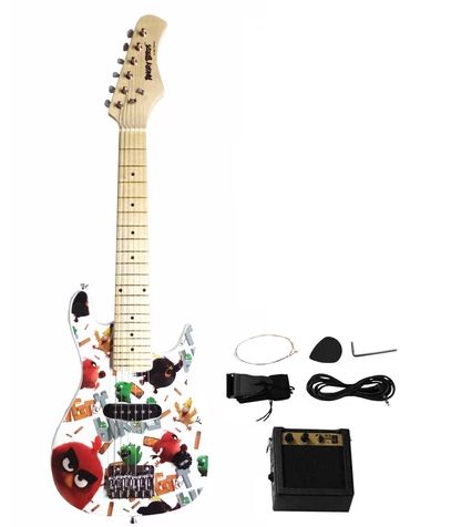 Angry Birds Flock On 30" Electric Guitar Set with 5W Amplifier - White