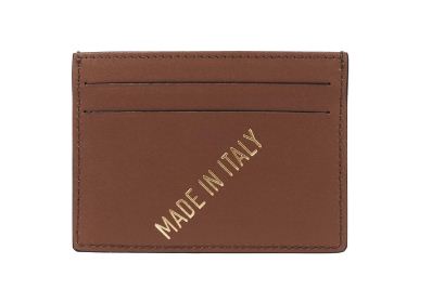 Leather Card Holder - Almond