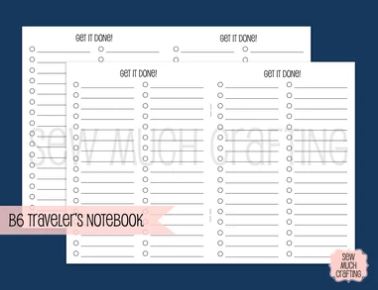 To Do List Inserts for Traveler's Notebooks