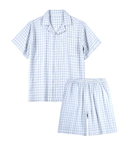 Soft Cotton Gauze Short Sleeved Pajamas (Men