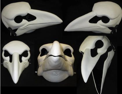 Cut And Hinged Corvid Resin Mask Blank