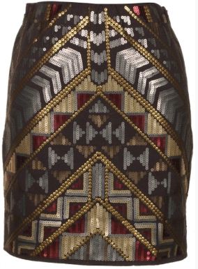 See Me - Sequin tribal print skirt