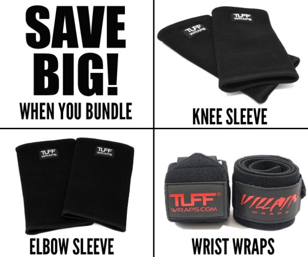 Tuff Double-Ply Bundle V3 (Wrist Wraps, Elbow Sleeves, Knee Sleeves)