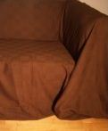 100% Cotton Dark Brown Armchair or 2 Seater Sofa Throw 180x250 cms