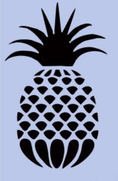 Pineapple stencil 297 x 189mm 044