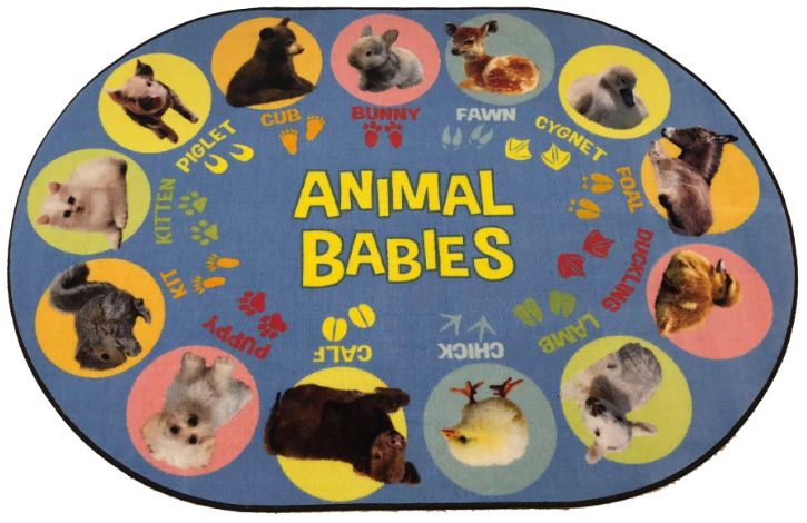 Animal Babies Preschool Rug